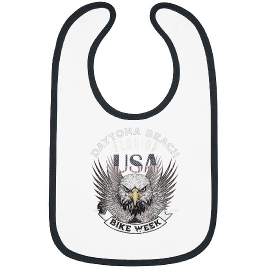 DAYTONA BEACH BIKE WEEK vintages USA EAGLE ON BACK Bibs