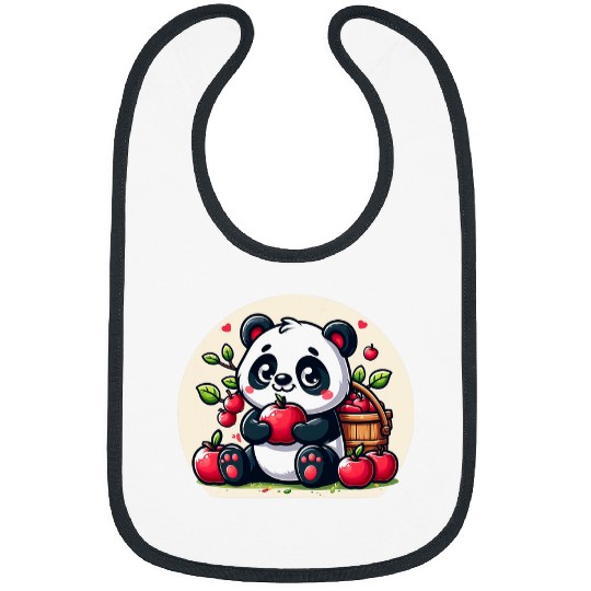 Panda Pet Apple Picking Autumn Bibs