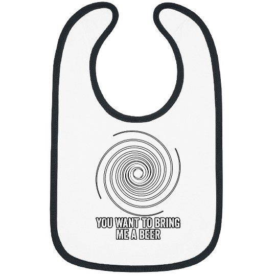 Beer Fun Gift For Men Hypnosis Mind Control Swirl Bibs