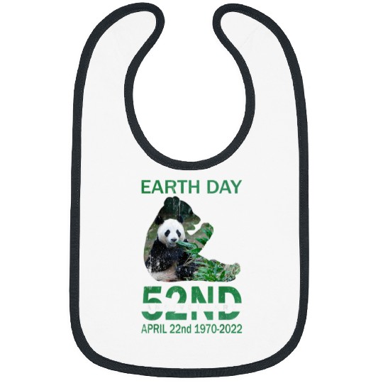 Panda Pet Cute Earth Day 52nd Anniversary April Panda Environment Bibs