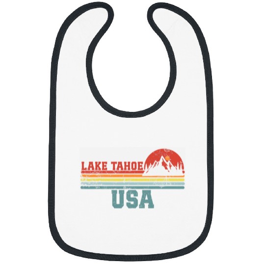 Funny Camping s for Men Lake Tahoe USA Camper Bibs