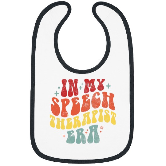 In My Speech Therapist Era Retro SLP Therapists Teacher 7 Bibs