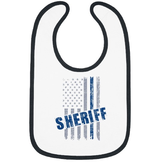 Police Job Sheriff USA American Flag Law Enforcement Officer Police 1 Bibs
