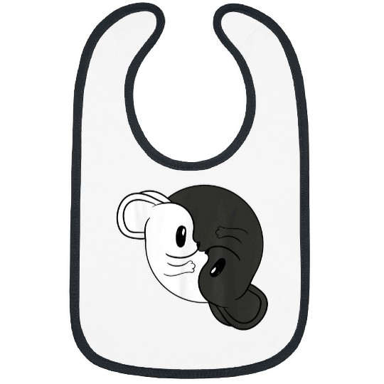 Hamster Pet Yin Yang sign hamster balance symbol mice Ying Yang Bibs