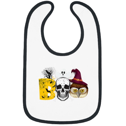 Discover Owl Pet Scary Boo Halloween Skull With Owl Witch Hat Skeleton Bibs