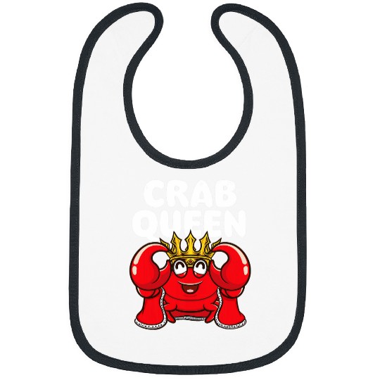 Crab Queen Animal Whisperer Hunting Fishing Crustaceans Bibs