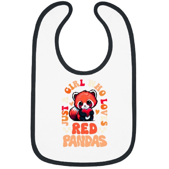 Panda Pet Just A Girl Who Loves Red Pandas Cute Red Panda Girls Bibs
