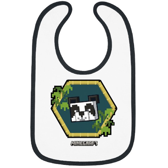 Panda Pet Minecraft Vanilla Cute Panda Bamboo Portrait Bibs
