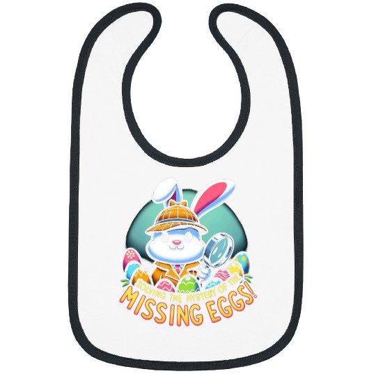 Easter Bunny Detective Tee Easter Egg Hunt Eggs Painting Bibs