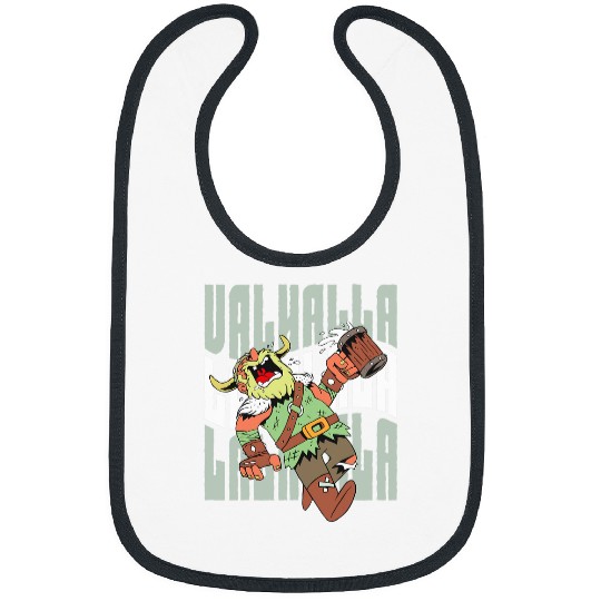 Beer Fun Valhalla Lalalla Drinking with Odin Funny Viking Beer Bibs