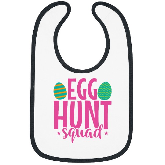 Egg Hunt Squad Easter colorful Easter Eggs Bibs