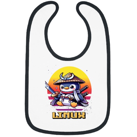 Penguin Pet Linux Samurai Ninja Penguin Outfit Programming Costume Bibs