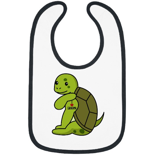 I Love Grandma Tattoo Turtle Grandmother Pet Bibs