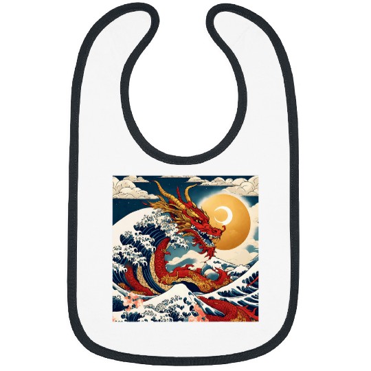 Dragon Pet The year of the Dragon Great wave Chinese New year 10 Bibs