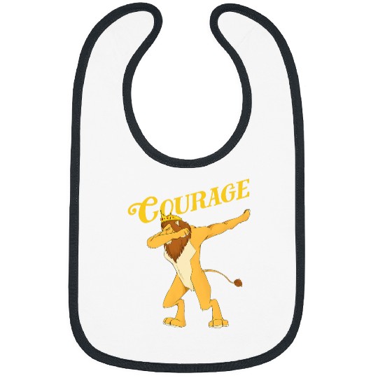 Lion Pet Retro COURAGE Wizard of OZ Art Design Cowardly Lion Bibs