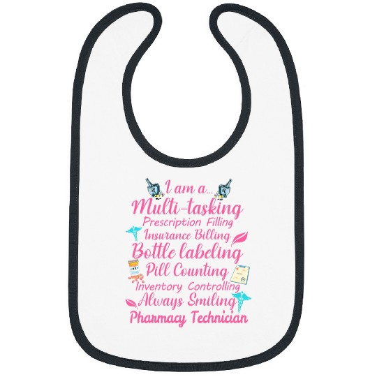 Pharmacist Job i am a multi tasking pharmacy technician graduation Bibs