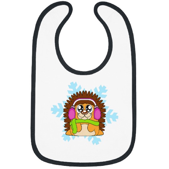 Hedgehog Pet Christmas Balls Winter Snowflake Snow Bibs