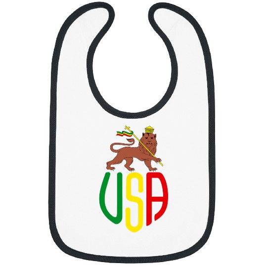 Lion Pet RASTA USA Reggae Music Zion Lion Jamaica Rastafarian Bibs