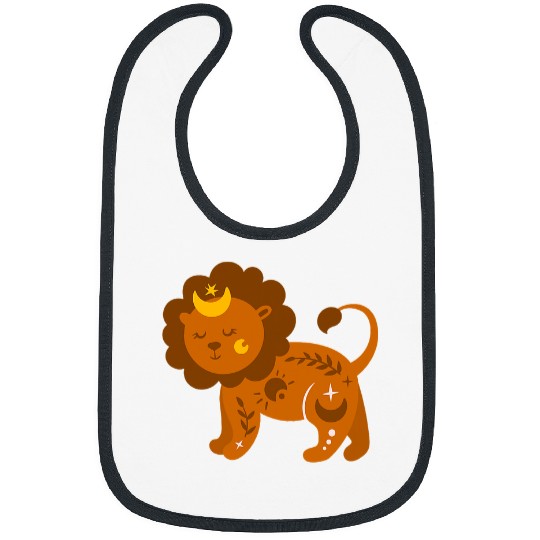 Lion Pet Retro Celestial Graphic Bibs