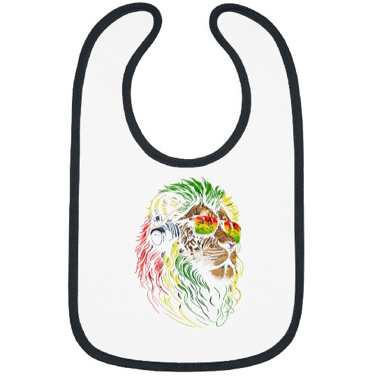 Lion Pet Rastafarian Lion Of Judah Rasta Juneteenth Men And Women Bibs