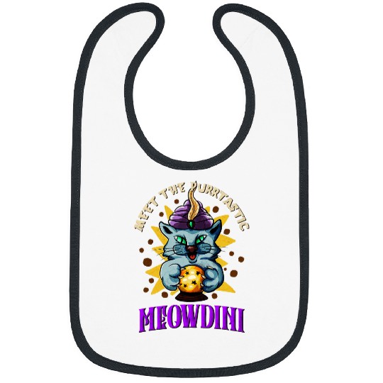 Meowdini Cat Magician Wizard Feline Fortune Teller Pet Fun Bibs