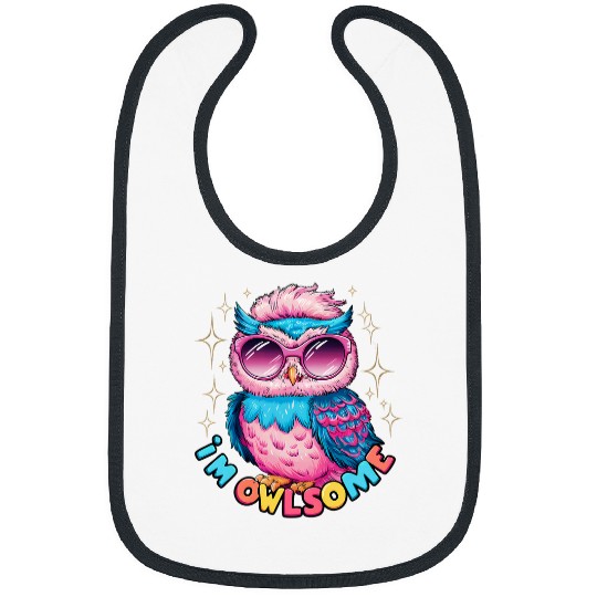 Owl Pet With Colorful Glasses For Barn Owl Lovers Bibs