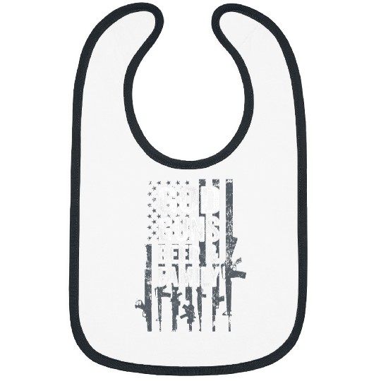 Beer Fun GOD GUNS BEER FAMILY USA Flag Drinking Conservative Bibs
