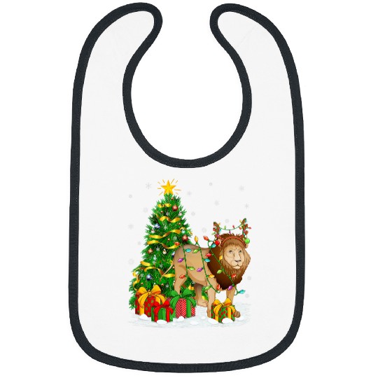 Lion Pet Mountain Lion Lover xmass Lighting Mountain Lion Christmas Bibs