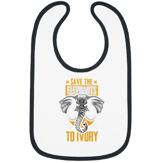 Elephant Pet Save The Elephants Say No To Ivory Wild Animal Rights Bibs