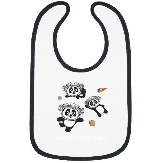 Panda Pet Astro Pandas In Space Bibs