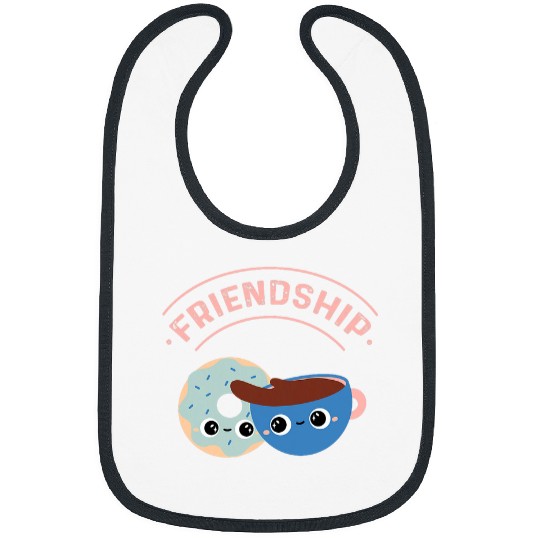 Coffee Fun Galentines Day Coffee Donuts Friendship Bibs