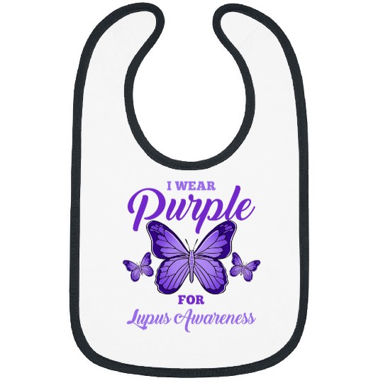 I Wear Purple For Lupus Awareness Bibs