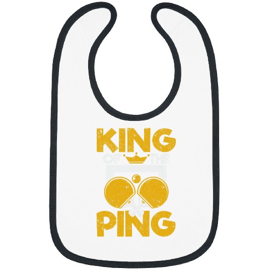 King Of The Ping Funny Table Tennis Sports Ping Pong Players Bibs