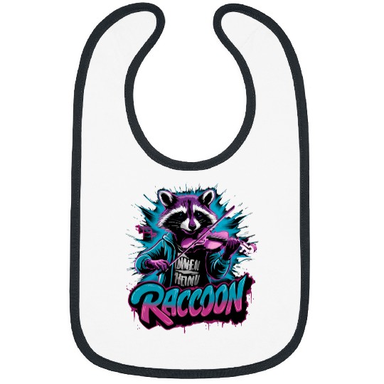 Raccoon Pet Playing Violin Violinist Violin Player Animal music Bibs