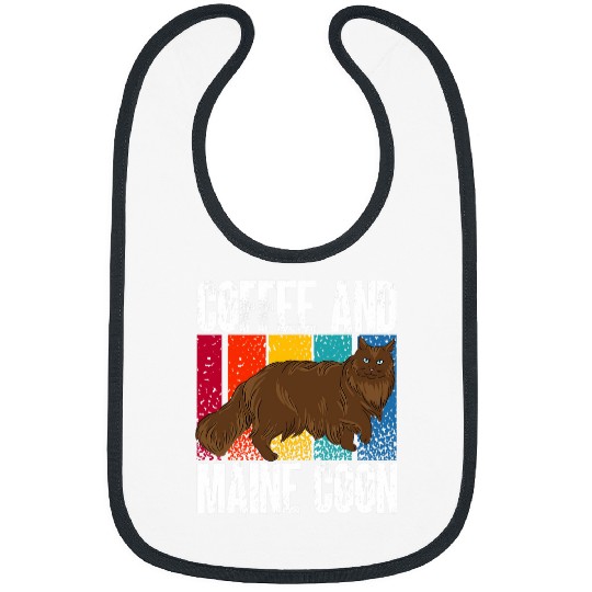 Coffee Fun Retro Coffee And Maine Coon Bibs
