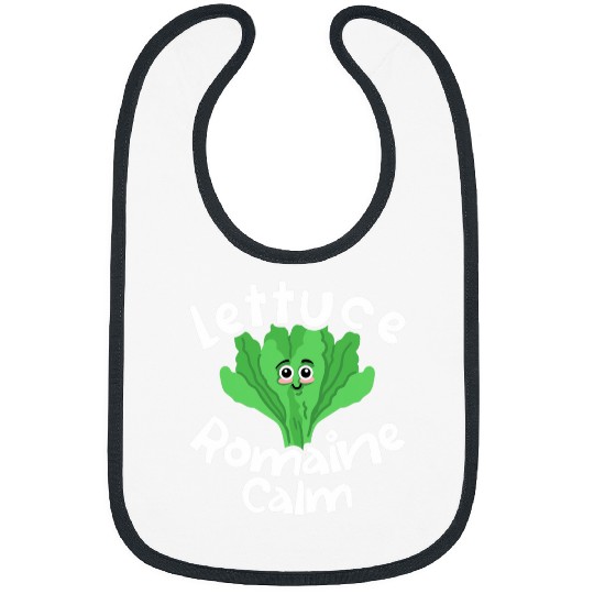 Lettuce Romaine Calm Funny Gardening Pun Gardener Food Joke Bibs