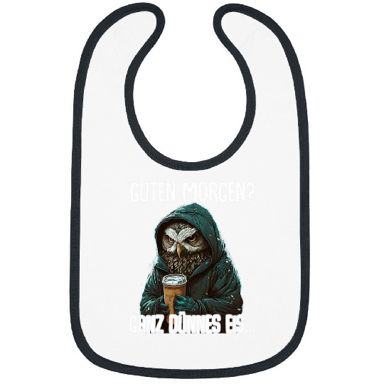 Coffee Fun Guten Morgen Ganz Thin Ice Cream Morgenmuffel Coffee Owl Bibs