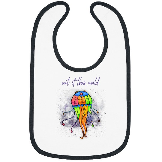 Jellyfish Out of this World Alien Space Travel Bibs