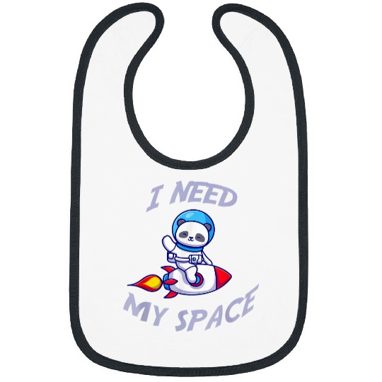 Panda Pet Astronaut Panda Bear Cute Spaceship Animals I Need Space Bibs