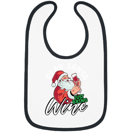 Wines Fun Christmas Cocktail Lover Happy Holidays xmass Drinking Bibs