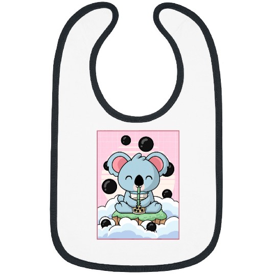 Koala Pet Bear Bubble Boba Milk Tea Japanese Aesthetic Bibs
