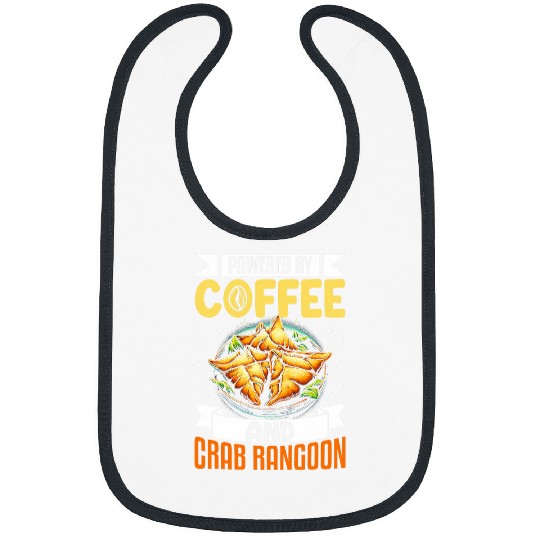 Coffee Fun Crab Rangoon Funny Coffee Lover Seafood Crab Rangoon Bibs