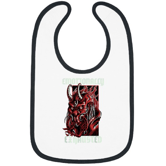 Dragon Pet Goth Japanese Devil Dragon Satanic Emotionally Exhausted Bibs