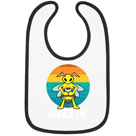 Coffee Fun Buzzin Bee Coffee Funny Protect Bees And Caffeine Bibs