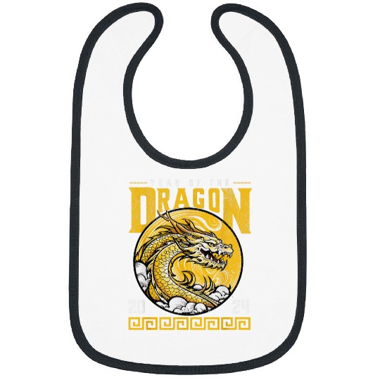 Dragon Pet Gold Warrior Confident Courageous Bibs