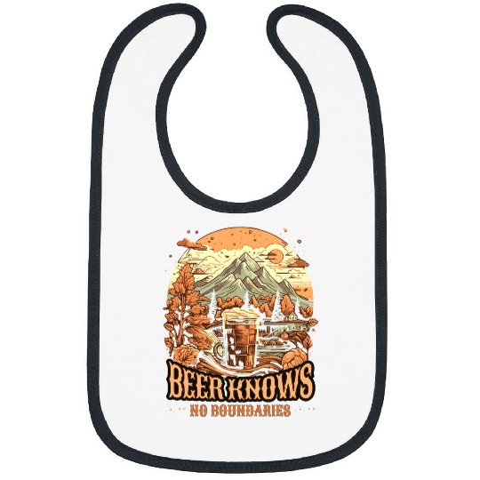 Beer Fun vintages Beer Know No Boundaries Funny Oktoberfest Design Bibs