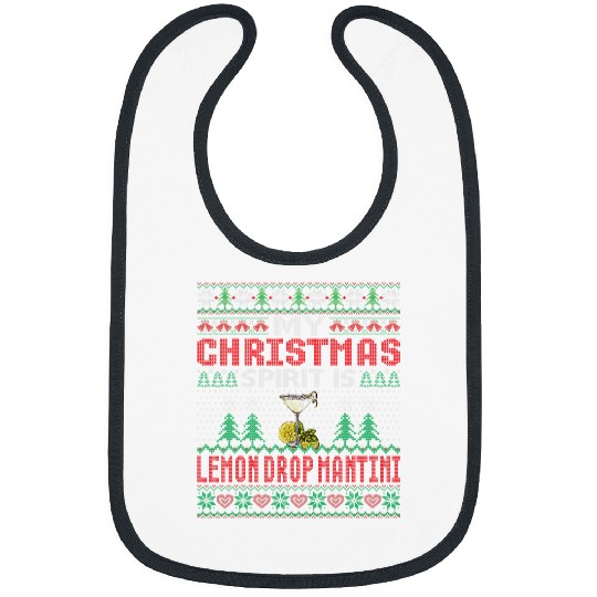 Wines Fun My Christmas Spirit Is Lemon Drop Mantini Cocktail Christmas Bibs