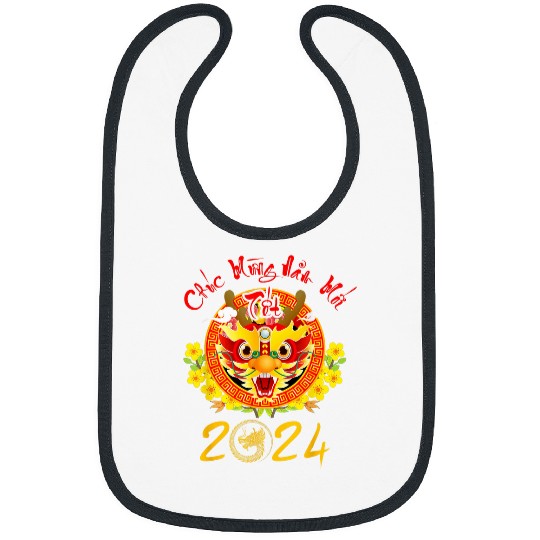 Dragon Pet Chuc Mung Nam Moi Tet Vietnamese Lunar New Year Dragon 6 Bibs