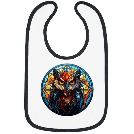 Owl Pet Aesthetic Stained Glass Owl 1 Bibs
