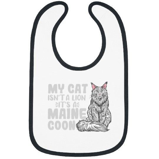 Lion Pet My Cat Isn t A Lion It s A Maine Coon Big Fluffy Cat Breeds Bibs